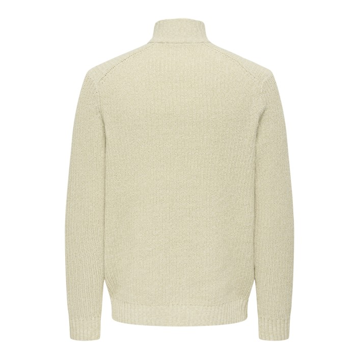 ONLY&SONS ONSJOIN REG LS HIGH NECK KNIT CAMP Egret/MOONSTRUCK | Freewear ONSJOIN REG LS HIGH NECK KNIT CAMP - www.freewear.nl - Freewear