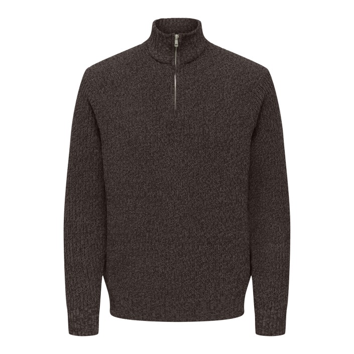 ONLY&SONS ONSJOIN REG LS HIGH NECK KNIT CAMP Sequoia/COFFEE BEAN | Freewear ONSJOIN REG LS HIGH NECK KNIT CAMP - www.freewear.nl - Freewear
