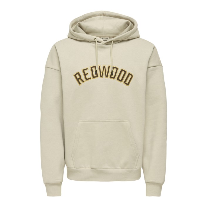 ONLY&SONS ONSGRAHAM OVZ LS HOODIE SWEAT Silver Lining/REDWOOD - COFFEE B | Freewear ONSGRAHAM OVZ LS HOODIE SWEAT - www.freewear.nl - Freewear