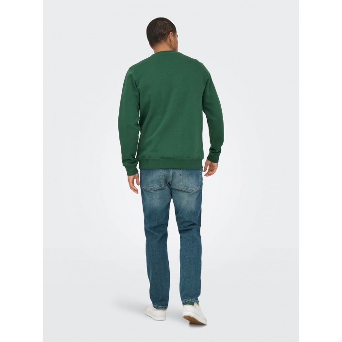ONLY&SONS ONSCONNOR SIMPLE LIFE REG LS CREW S: Trekking Green/ROCKIES | Freewear ONSCONNOR SIMPLE LIFE REG LS CREW S: - www.freewear.nl - Freewear