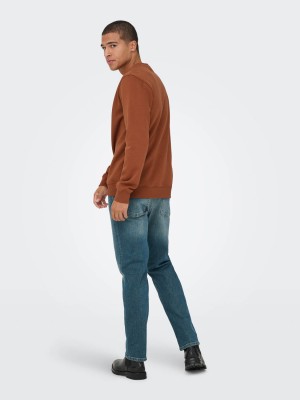 ONLY&SONS ONSCONNOR SIMPLE LIFE REG LS CREW S: Sequoia/REDWOOD CO | Freewear ONSCONNOR SIMPLE LIFE REG LS CREW S: - www.freewear.nl - Freewear