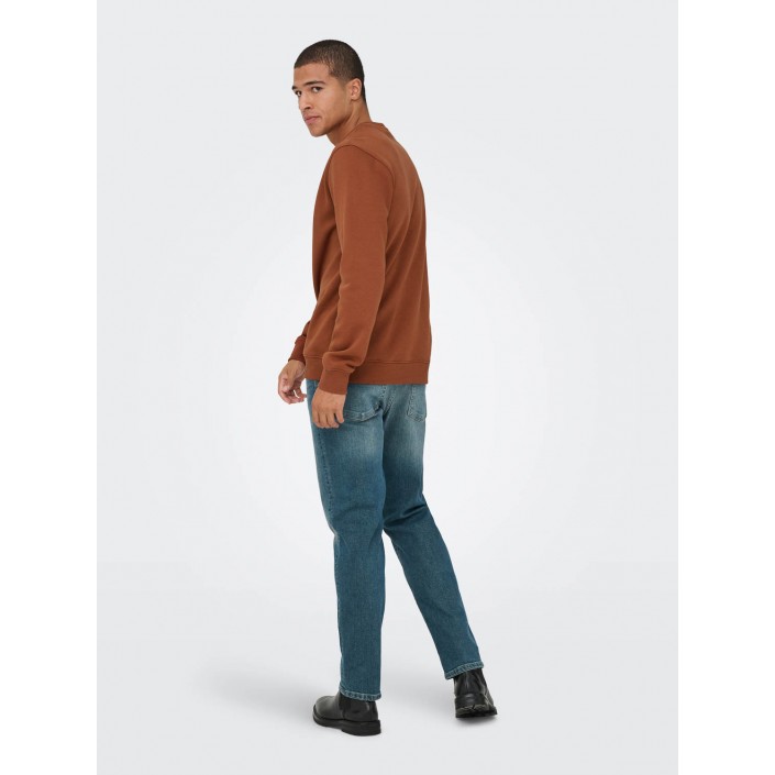ONLY&SONS ONSCONNOR SIMPLE LIFE REG LS CREW S: Sequoia/REDWOOD CO | Freewear ONSCONNOR SIMPLE LIFE REG LS CREW S: - www.freewear.nl - Freewear
