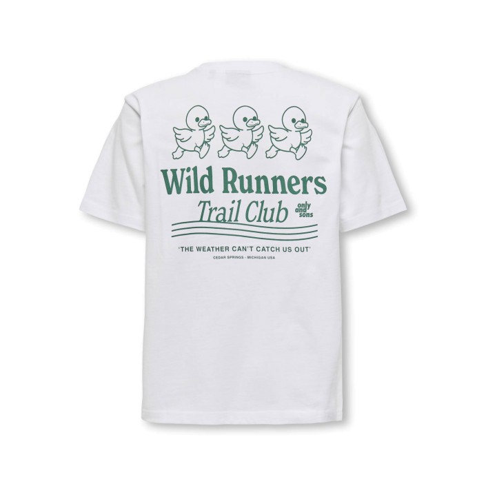 ONLY&SONS OSJFRED DANIEL LIFE RLX SS TEE JRS Bright White/WILD RUNNERS | Freewear OSJFRED DANIEL LIFE RLX SS TEE JRS - www.freewear.nl - Freewear