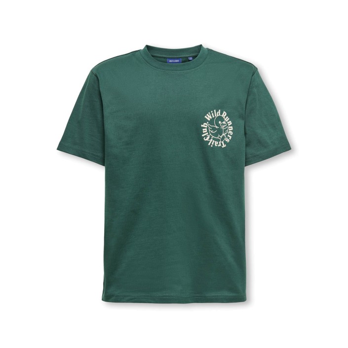 ONLY&SONS OSJFRED DANIEL LIFE RLX SS TEE JRS Trekking Green/WILD RUNNERS | Freewear OSJFRED DANIEL LIFE RLX SS TEE JRS - www.freewear.nl - Freewear