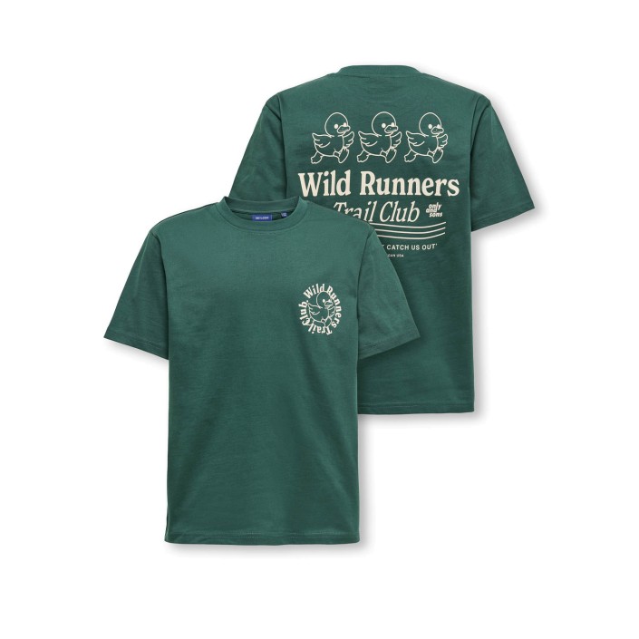 ONLY&SONS OSJFRED DANIEL LIFE RLX SS TEE JRS Trekking Green/WILD RUNNERS | Freewear OSJFRED DANIEL LIFE RLX SS TEE JRS - www.freewear.nl - Freewear
