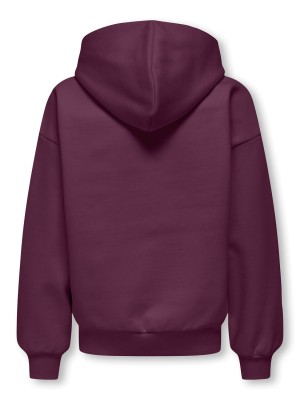 ONLY&SONS OSJGRAHAM RLX LS HOODIE SWT Mauve Wine/NEBRASKA WHITE | Freewear OSJGRAHAM RLX LS HOODIE SWT - www.freewear.nl - Freewear