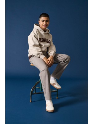 ONLY&SONS OSJGRAHAM RLX LS HOODIE SWT Silver Lining/REDWOOD | Freewear OSJGRAHAM RLX LS HOODIE SWT - www.freewear.nl - Freewear