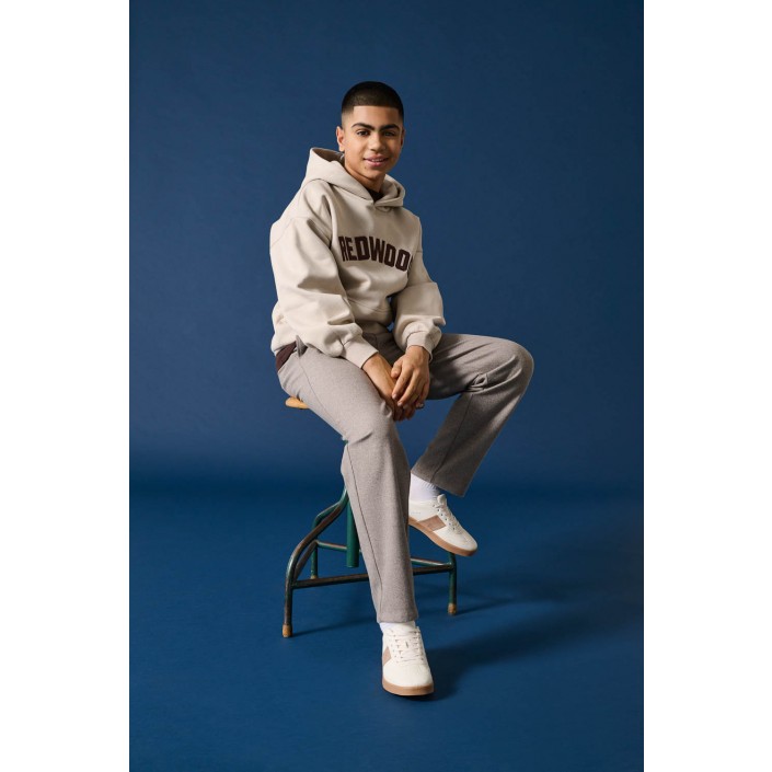 ONLY&SONS OSJGRAHAM RLX LS HOODIE SWT Silver Lining/REDWOOD | Freewear OSJGRAHAM RLX LS HOODIE SWT - www.freewear.nl - Freewear