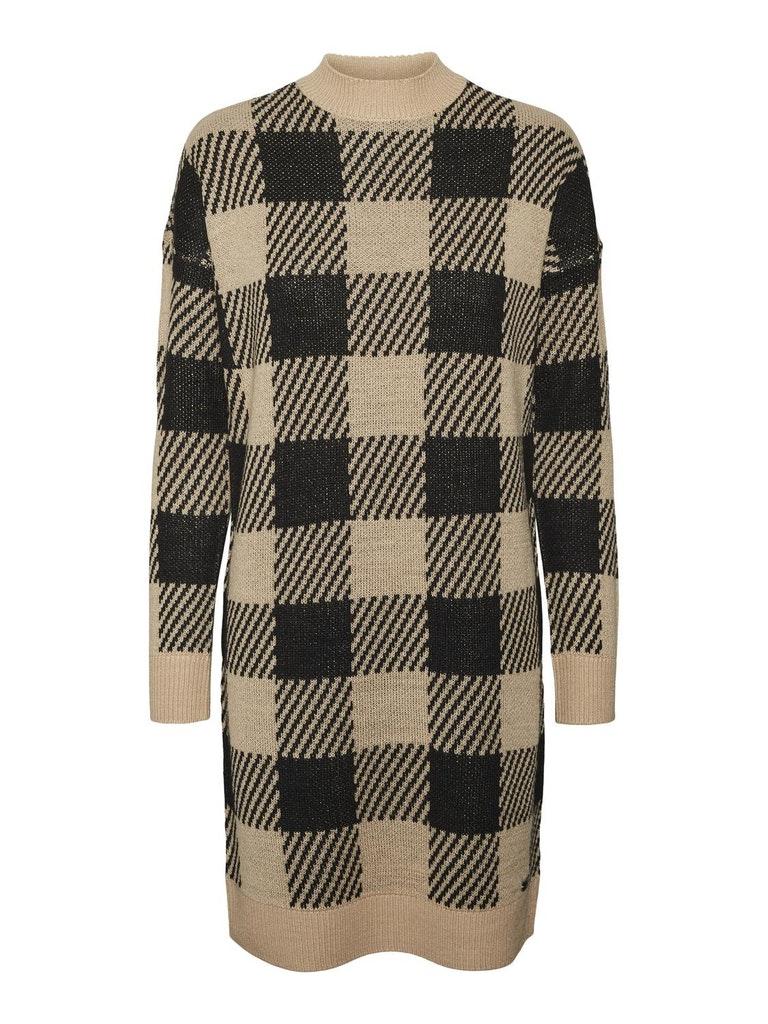 Noisy may NMJULIE L/S HIGH NECK KNIT DRESS Dames Jurk - Maat XS