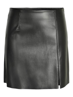 Noisy May NMCLARA PENNY PU HW SLIT SKIRT NOOS Black | Freewear NMCLARA PENNY PU HW SLIT SKIRT NOOS - www.freewear.nl - Freewear