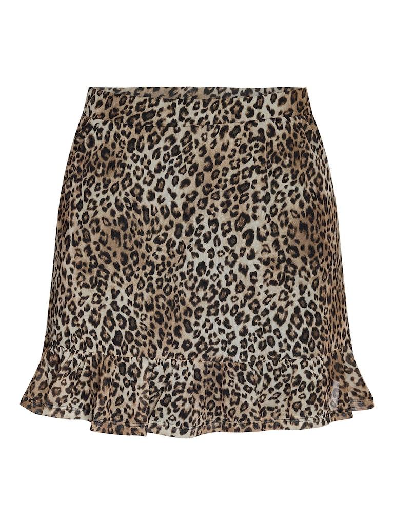 Noisy may Rok Nmbensa Nw Short Skirt Fwd 27025697 Black/leo Dames Maat - L