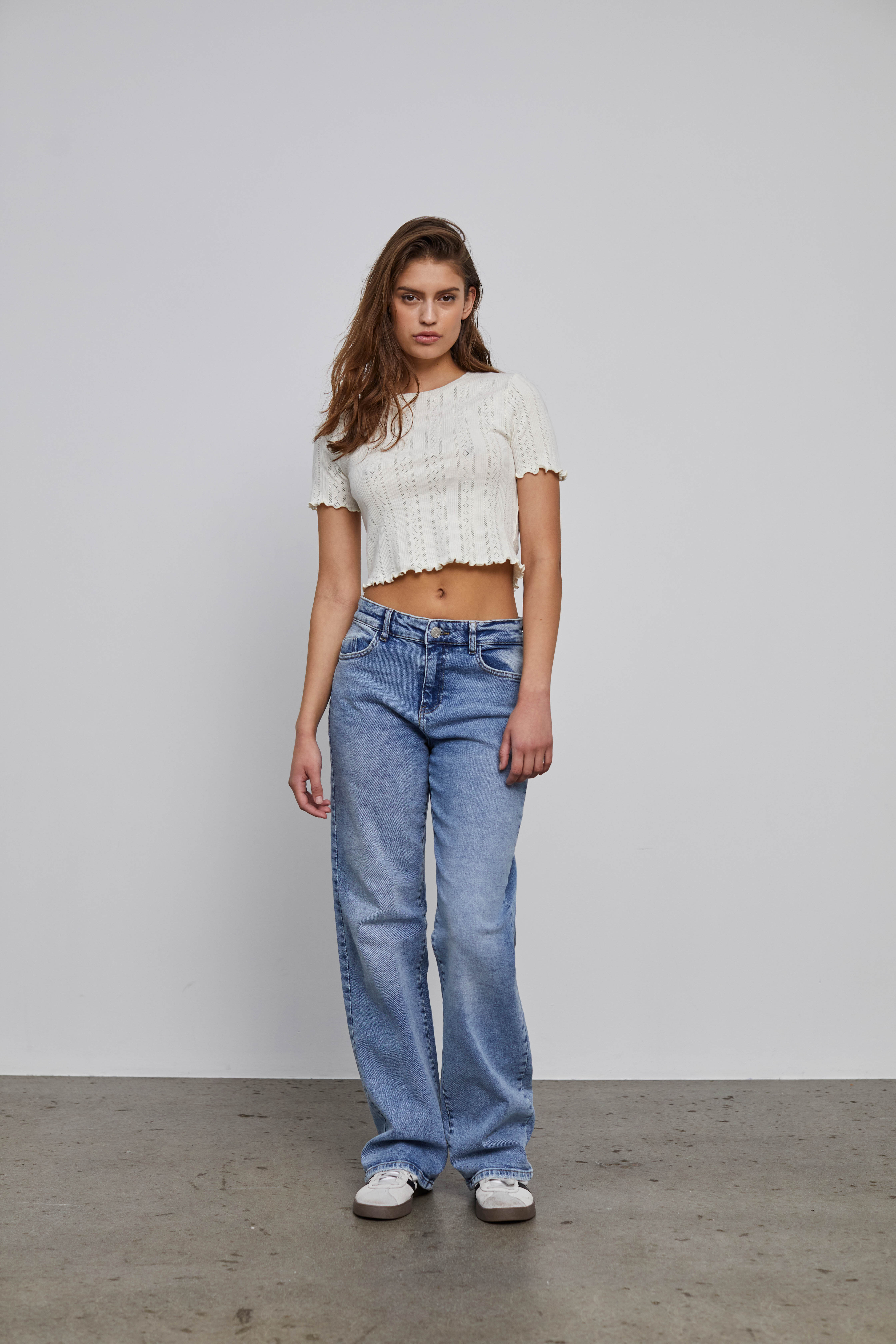 NOISY MAY NMJUDY S/S BABYLOCK DETAIL JRS FWD NOOS Dames Top - Maat XS