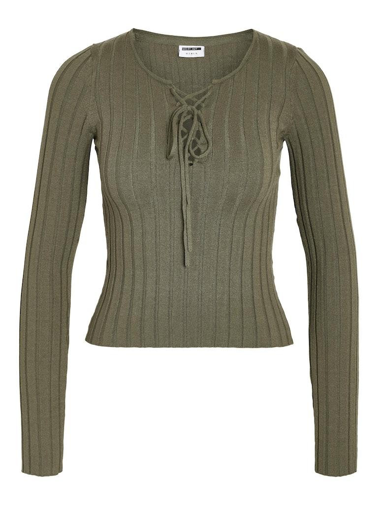 Noisy May Nmfreya L s V neck String Knit Fwd