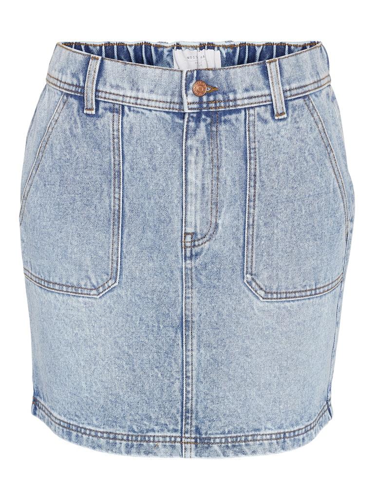 Noisy may Rok Nmregina Hw Denim Skirt Vi426lb Noo 27029237 Light Blue Denim Dames Maat - M