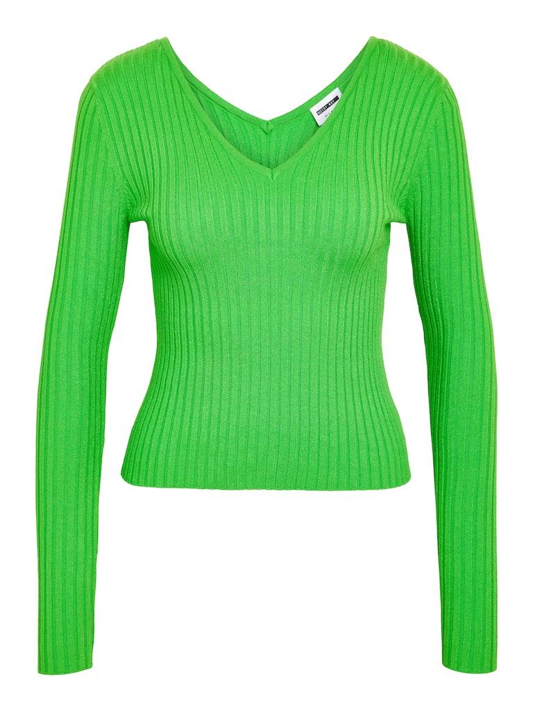 Noisy May Nmpernille L s V neck Knit Top Fwd