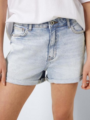 Noisy May NMMONI HW DNM SHORTS AZ359LB NOOS Light Blue Denim | Freewear NMMONI HW DNM SHORTS AZ359LB NOOS - www.freewear.nl - Freewear