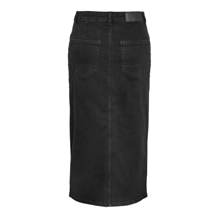 Noisy May NMKATH NW SLIT MIDI SKIRT VI478BL N: Black Denim | Freewear NMKATH NW SLIT MIDI SKIRT VI478BL N: - www.freewear.nl - Freewear