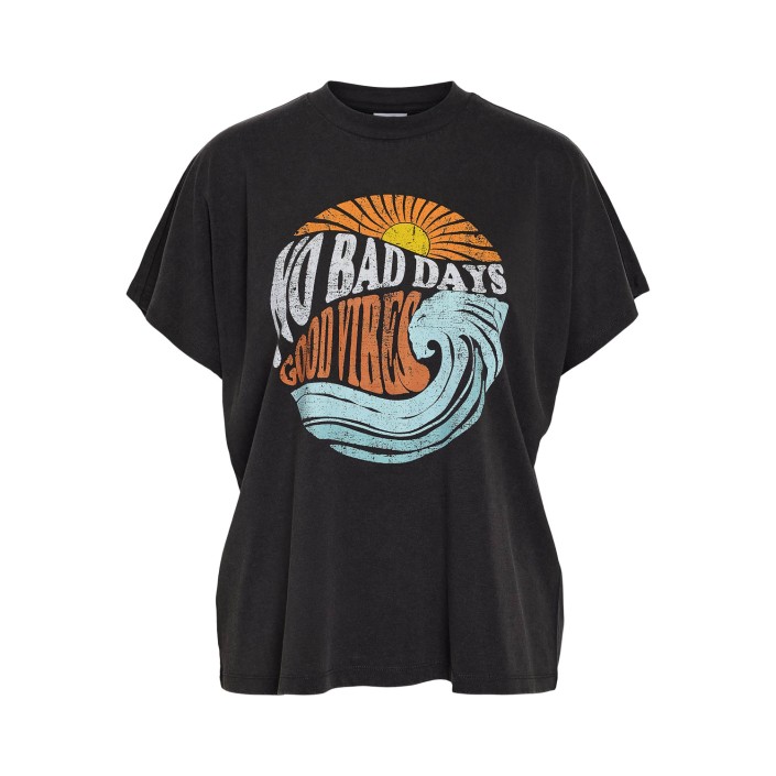 Noisy May NMBOHDI HAILEY WASHED SS TOP JRS FW: Obsidian/WAVE | Freewear NMBOHDI HAILEY WASHED SS TOP JRS FW: - www.freewear.nl - Freewear