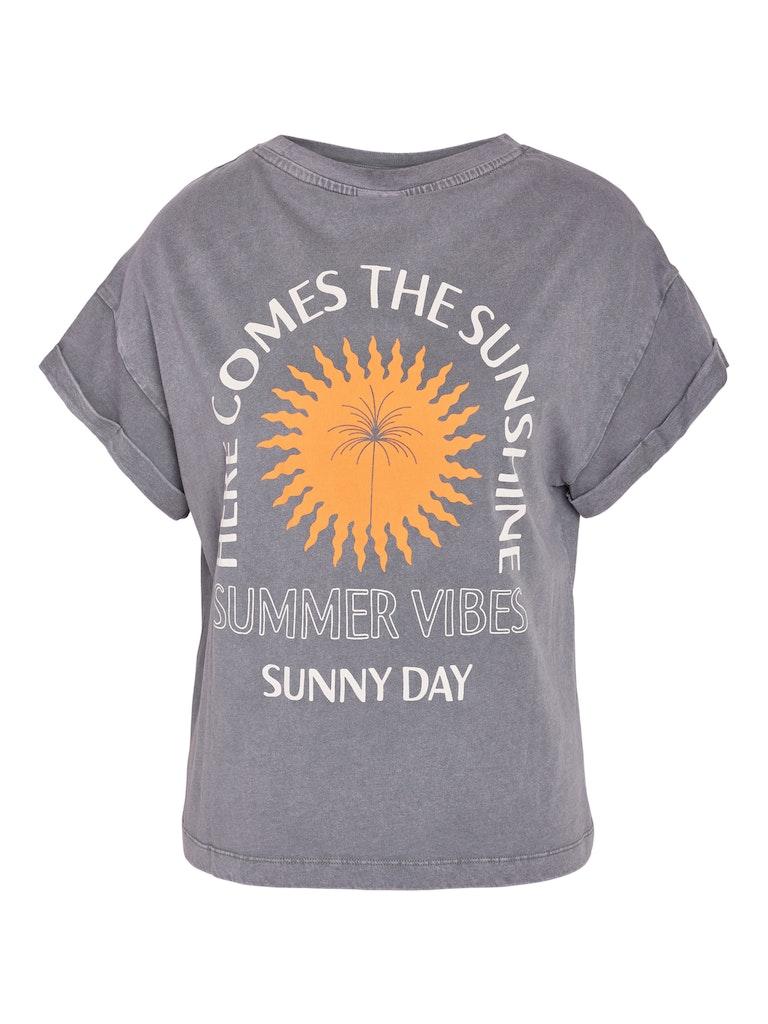 Noisy may T-shirt Nmbohdi Gaby S/s Washed T-shirt Jrs 27030135 Charcoal/gray Dames Maat - XS