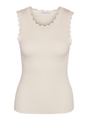 Noisy May NMVENNY S/L KNIT TOP FWD Eggnog | Freewear NMVENNY S/L KNIT TOP FWD - www.freewear.nl - Freewear