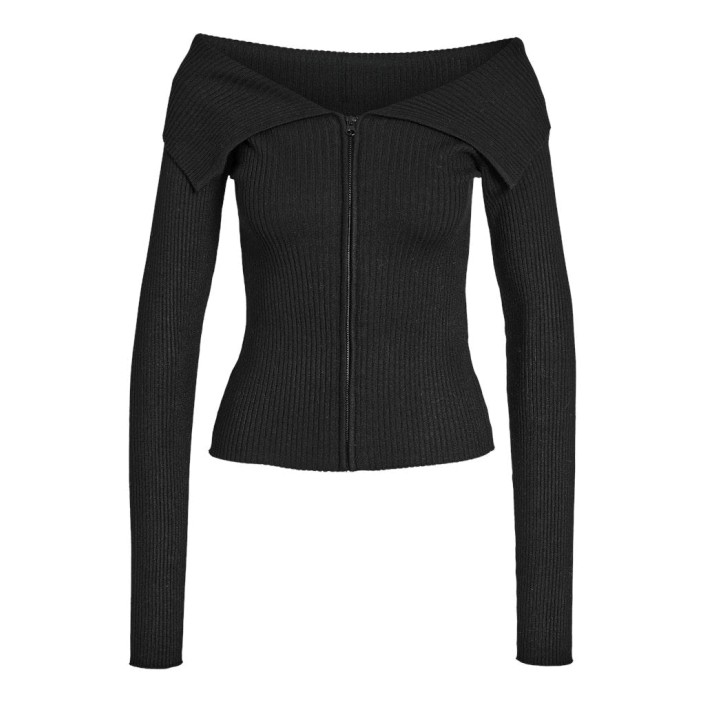 Noisy May NMJULIET L/S CROP KNIT CARDIGAN FWD Black | Freewear NMJULIET L/S CROP KNIT CARDIGAN FWD - www.freewear.nl - Freewear