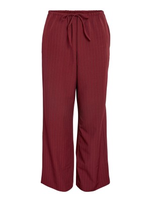 Noisy May NMSARAH NW STRING PANTS FWD Windsor Wine/WHITE PINSTRIPE | Freewear NMSARAH NW STRING PANTS FWD - www.freewear.nl - Freewear