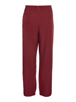 Noisy May NMSARAH NW STRING PANTS FWD Windsor Wine/WHITE PINSTRIPE | Freewear NMSARAH NW STRING PANTS FWD - www.freewear.nl - Freewear