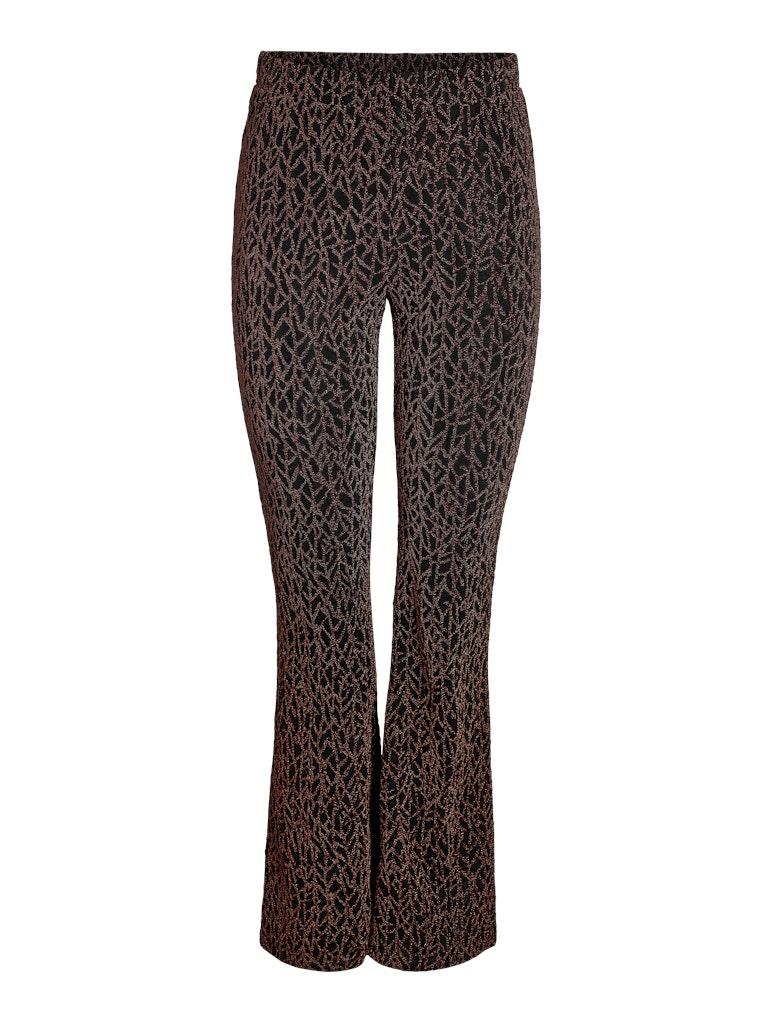 Noisy may Broek Nmgilly Pasa Hw Flared Pants Jrs 27032437 Black/copper Lur Dames Maat - XL