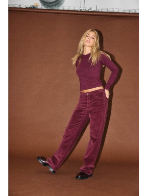 Noisy May NMYOLANDA MW WIDEJEANS CORDUROY NOO: Windsor Wine | Freewear NMYOLANDA MW WIDEJEANS CORDUROY NOO: - www.freewear.nl - Freewear