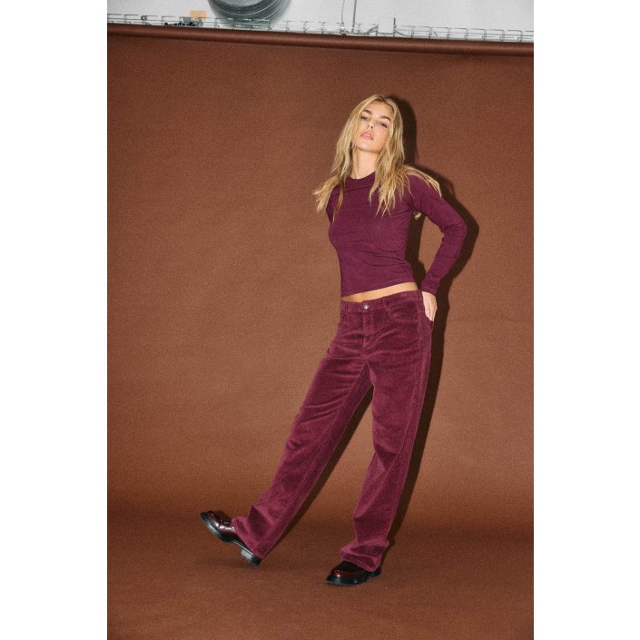Noisy May NMYOLANDA MW WIDEJEANS CORDUROY NOO: Windsor Wine | Freewear NMYOLANDA MW WIDEJEANS CORDUROY NOO: - www.freewear.nl - Freewear