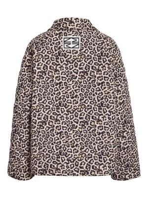 Noisy May NMGILLY QUILTED JACKET FWD DD Mocha Bisque/LEO | Freewear NMGILLY QUILTED JACKET FWD DD - www.freewear.nl - Freewear
