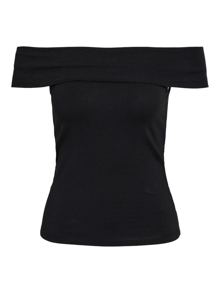 Off shoulder-shirt in effen design, model 'KERRY'