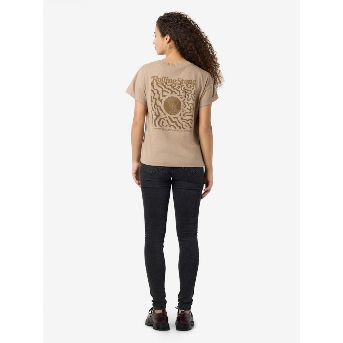 Noisy May NMGABY S/S ROLLINGSTONES LICENSE TE: Silver Mink/ROLLINGSTONES MOREL | Freewear NMGABY S/S ROLLINGSTONES LICENSE TE: - www.freewear.nl - Freewear