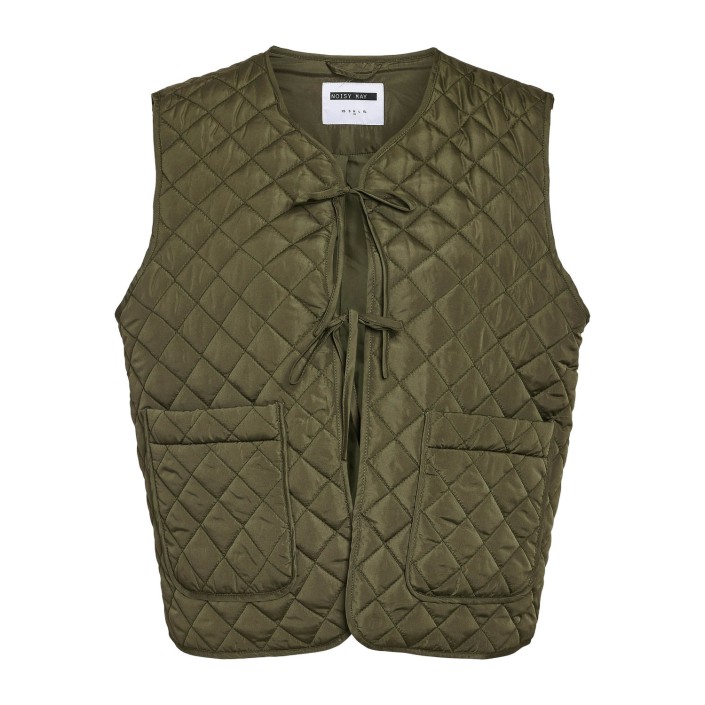 Noisy May NMIRIS QUILTED BOW VEST FWD Kalamata | Freewear NMIRIS QUILTED BOW VEST FWD - www.freewear.nl - Freewear