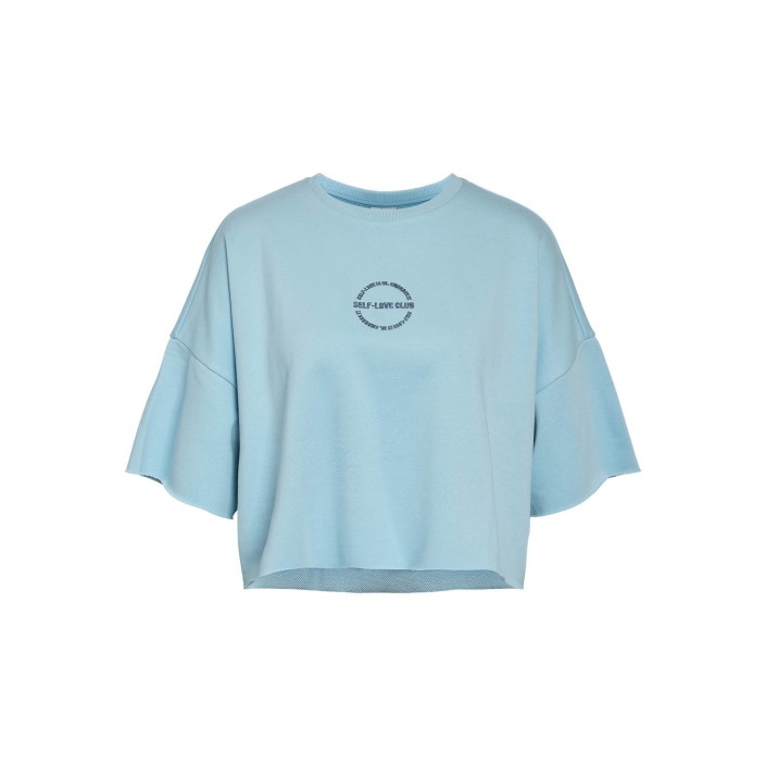 Noisy May NMASTON 2/4 O-NECK SWEAT JRS Sky Blue/EMBROID. DUTCH BLUE | Freewear NMASTON 2/4 O-NECK SWEAT JRS - www.freewear.nl - Freewear
