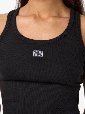 Noisy May -NMJUDY S/L TANK TOP JRS NOOS Black/WHITE EMBR. | Freewear -NMJUDY S/L TANK TOP JRS NOOS - www.freewear.nl - Freewear