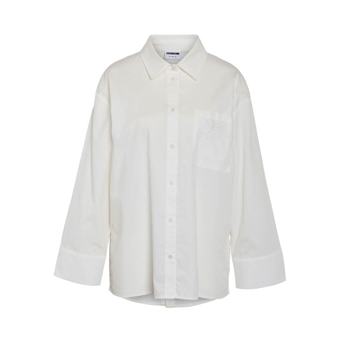 Noisy May -NMFREJA L/S BUTTON SHIRT WVN FWD Cloud Dancer | Freewear -NMFREJA L/S BUTTON SHIRT WVN FWD - www.freewear.nl - Freewear