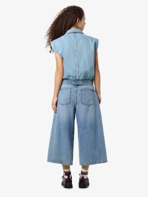 Noisy May NMELSIE S/L BOMBER DENIM VEST VI583: Light Blue Denim | Freewear NMELSIE S/L BOMBER DENIM VEST VI583: - www.freewear.nl - Freewear