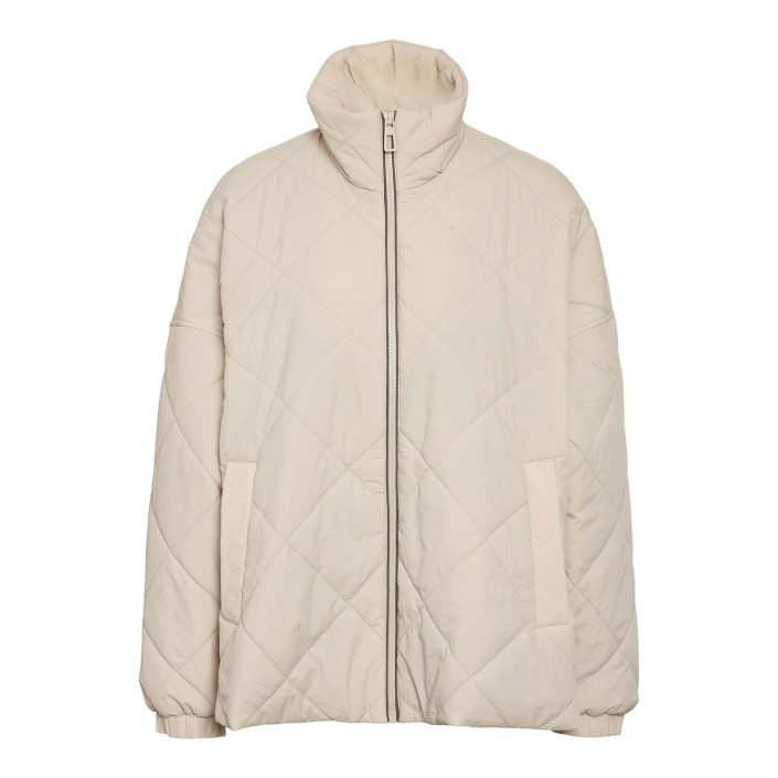 Noisy May NMSCOTT QUILTED JACKET Birch | Freewear NMSCOTT QUILTED JACKET - www.freewear.nl - Freewear