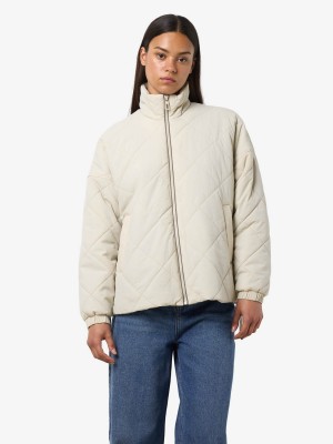 Noisy May NMSCOTT QUILTED JACKET Birch | Freewear NMSCOTT QUILTED JACKET - www.freewear.nl - Freewear