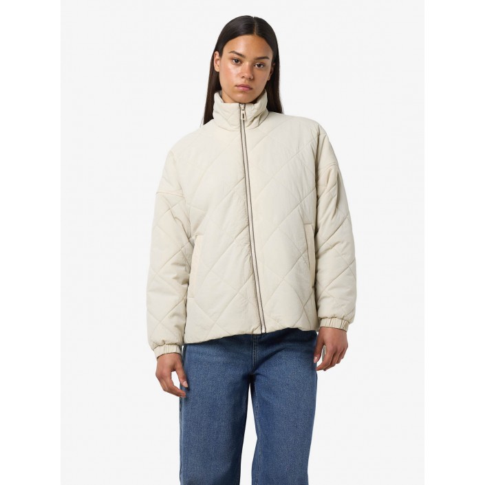 Noisy May NMSCOTT QUILTED JACKET Birch | Freewear NMSCOTT QUILTED JACKET - www.freewear.nl - Freewear