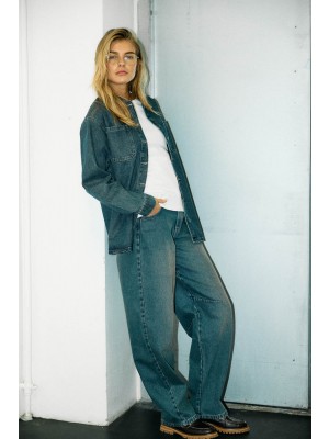 Noisy May NMHAZAL HW BARR KNE DRT JNS VI586MB: Medium Blue Denim | Freewear NMHAZAL HW BARR KNE DRT JNS VI586MB: - www.freewear.nl - Freewear