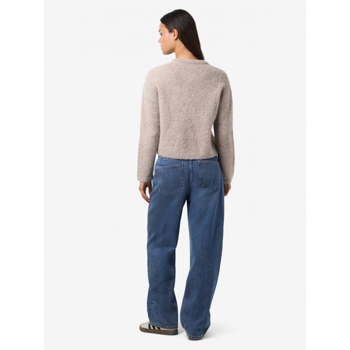 Noisy May NMDOLLY L/S O-NECK KNIT FWD NOOS Silver Mink | Freewear NMDOLLY L/S O-NECK KNIT FWD NOOS - www.freewear.nl - Freewear