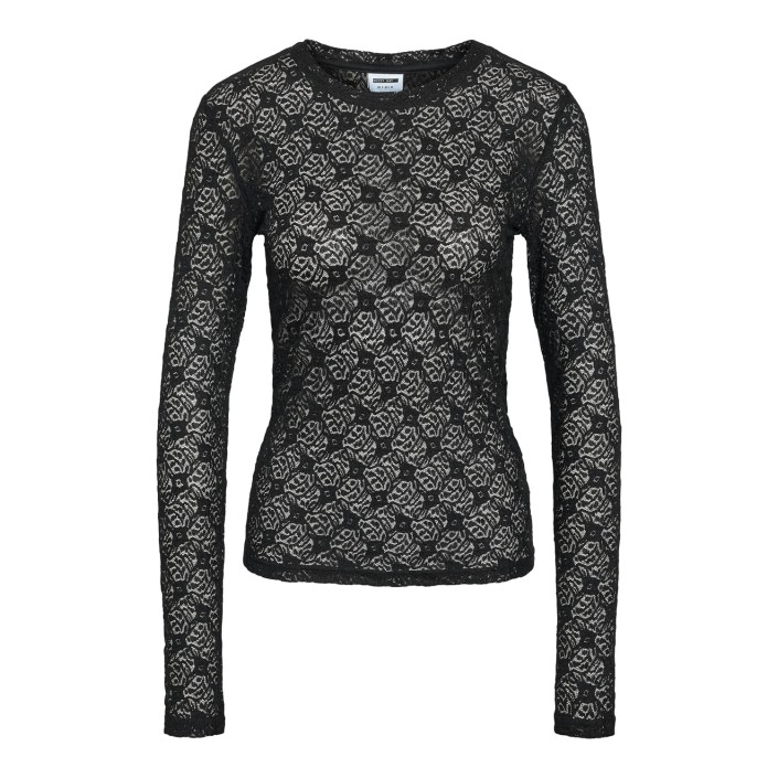 Noisy May NMJUDITH L/S LACE TOP NOOS Black | Freewear NMJUDITH L/S LACE TOP NOOS - www.freewear.nl - Freewear