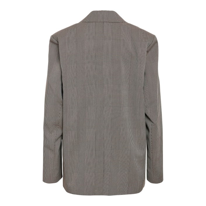 Noisy May NMWERA CHECK BLAZER FWD Toasted Coconut/WINDSOR WINE | Freewear NMWERA CHECK BLAZER FWD - www.freewear.nl - Freewear