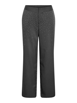 Noisy May NMELLIE RHINESTONE PANTS FWD Dark Grey Melange | Freewear NMELLIE RHINESTONE PANTS FWD - www.freewear.nl - Freewear