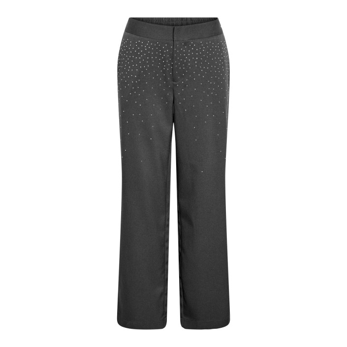 Noisy May NMELLIE RHINESTONE PANTS FWD Dark Grey Melange | Freewear NMELLIE RHINESTONE PANTS FWD - www.freewear.nl - Freewear