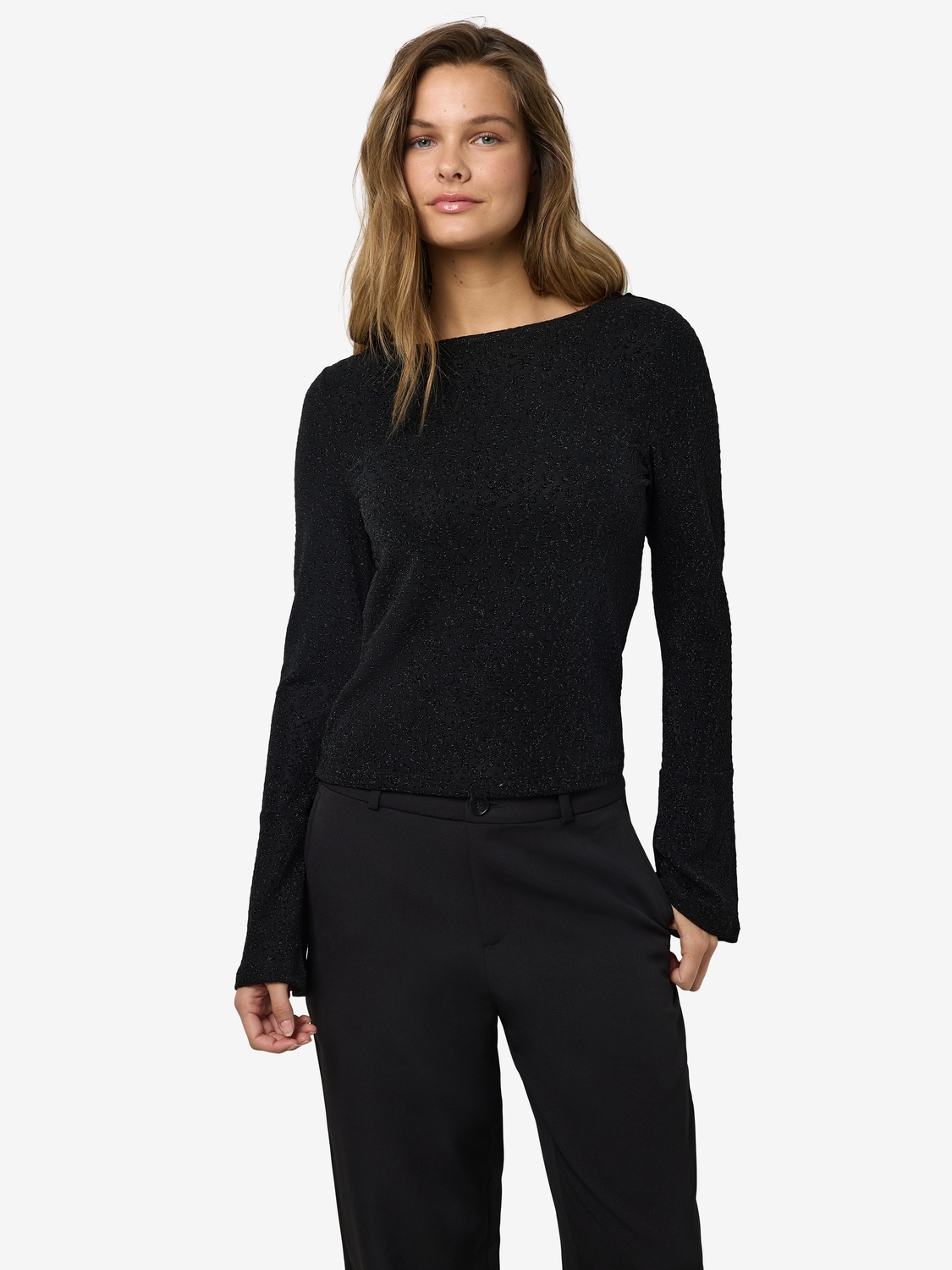Noisy May Nmgilly L/s Boatneck Bellsleeve Top: