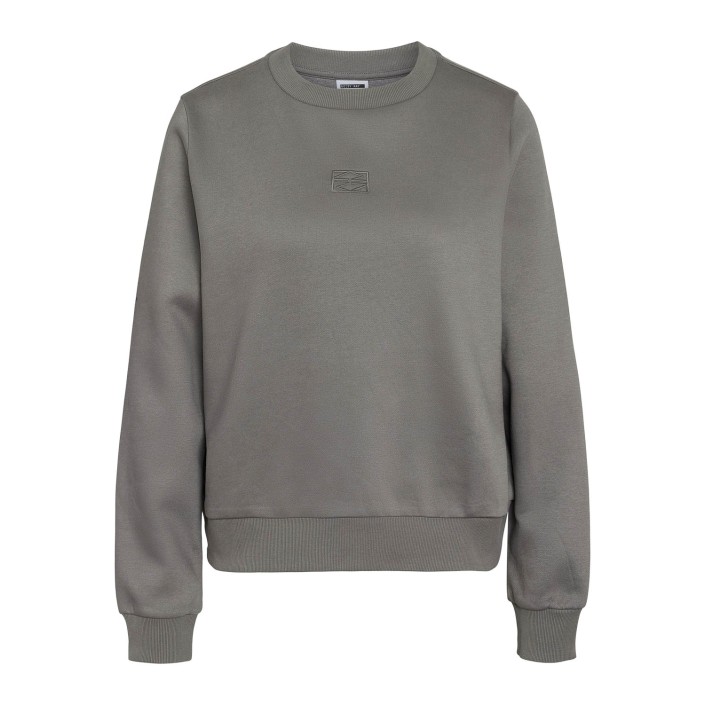 Noisy May NMFAITH L/S O-NECK SWEAT JRS Charcoal Gray/GREY EMBR. | Freewear NMFAITH L/S O-NECK SWEAT JRS - www.freewear.nl - Freewear