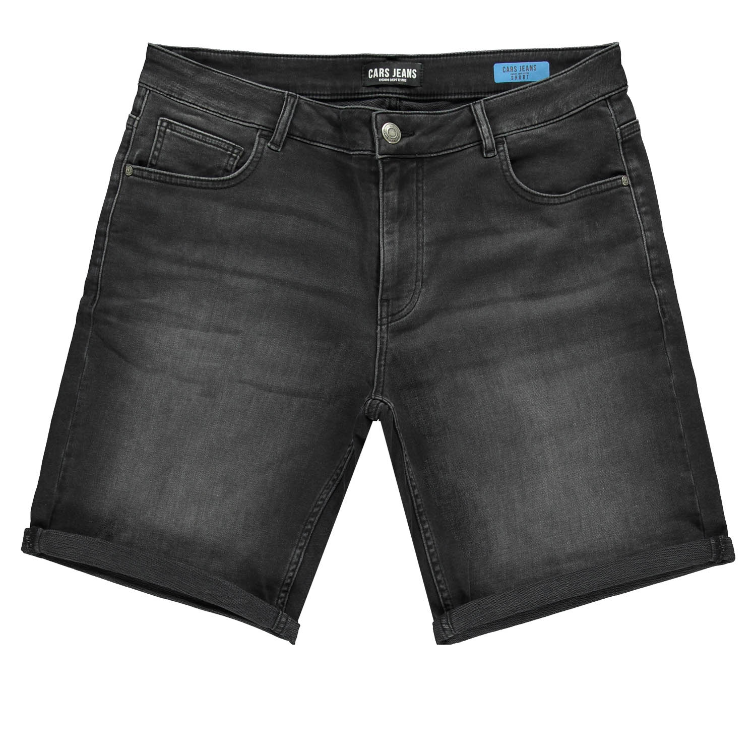 Cars Jeans CARDIFF Short SW Den.Black Used Heren Jeans - Black Used - Maat XL